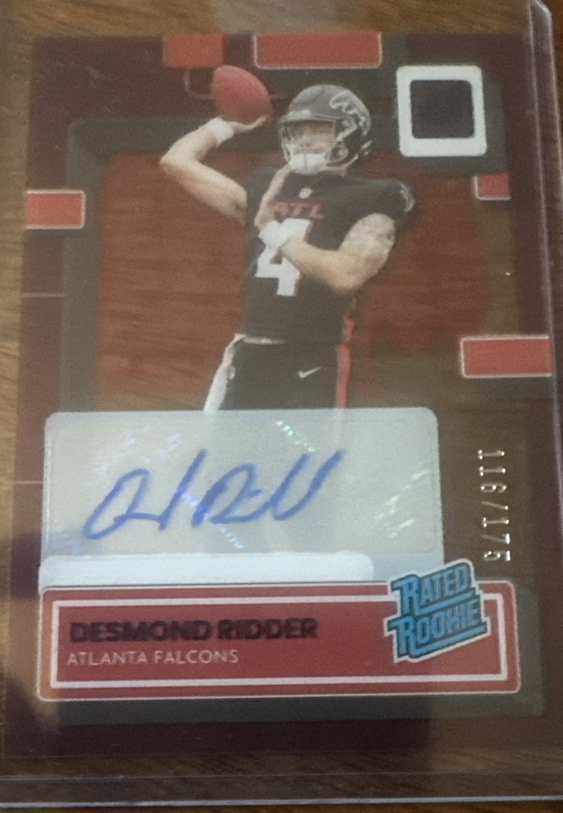 2022 Panini Clearly Donruss - Rookie Desmond Ridder #52 Autographs /175 (AU, RC)