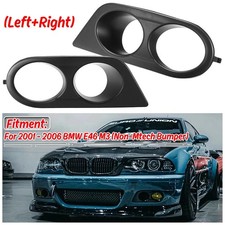 Paar Nebelscheinwerfer Blenden Stoßstange Schwarz Für 2001-2006 BMW 3er E46 M3.