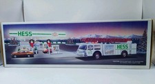 Hess 1989 Toy Fire Truck Dual Sound Siren Bank New In Box NRFB