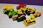 Lot Of 8 Mini Tonka & CAT Construction Vehicles - Vintage Die-cast