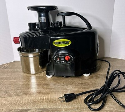 GREEN POWER Black KP-E1304 Juicer Extractor Twin Gear Fruit Veggie Works Fab!