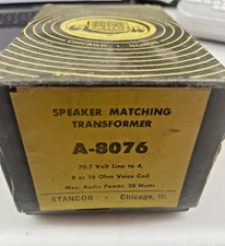 Stancor A-8076 Speaker Matching Transformer 70V line to 4, 8, or 16ohms