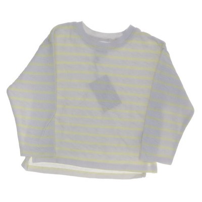 Zara, Sweatshirt, Größe: 98, Gelb/Weiß, Baumwolle/Polyester, Streifen #ADD