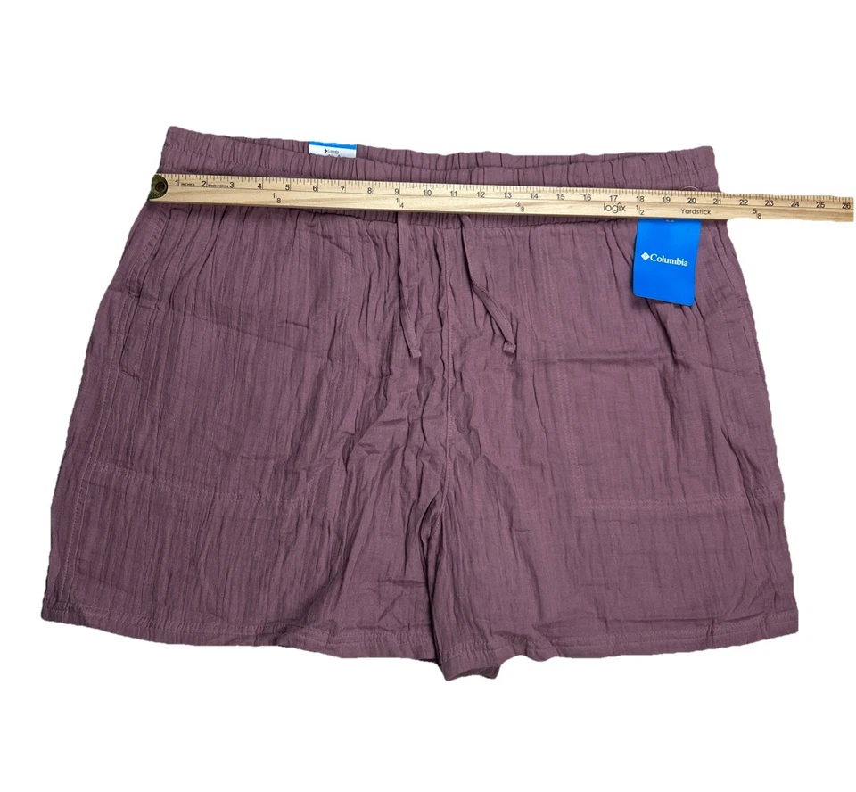 Columbia Holly Hideaway Algodón Breezy 5” Corto en Fig (Rosa) Para Mujer Talla 2X NUEVO Foto 4 de 4