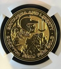 2024 Britannia & Liberty 1 Oz Gold G£ 100 - NGC MS70, 95th Coin Struck