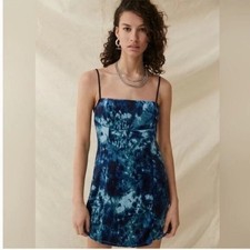 Urban Outfitters tye-dye velvet mini dress Small