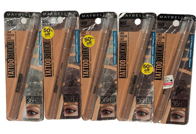 2-Maybelline Tattoo Studio Eye Liner Waterproof 36Hr Gel Pencil 980 Rose Quartz