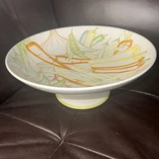 Ernestine Salerno Italy Vegetables Platter Stand Italian Ceramics Rare Exc Cond