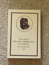 RARE "OFFICIAL BOOK OF THE CAIRN TERRIER CLUB OF AMERICA" DOG BOOK 1ST 1971