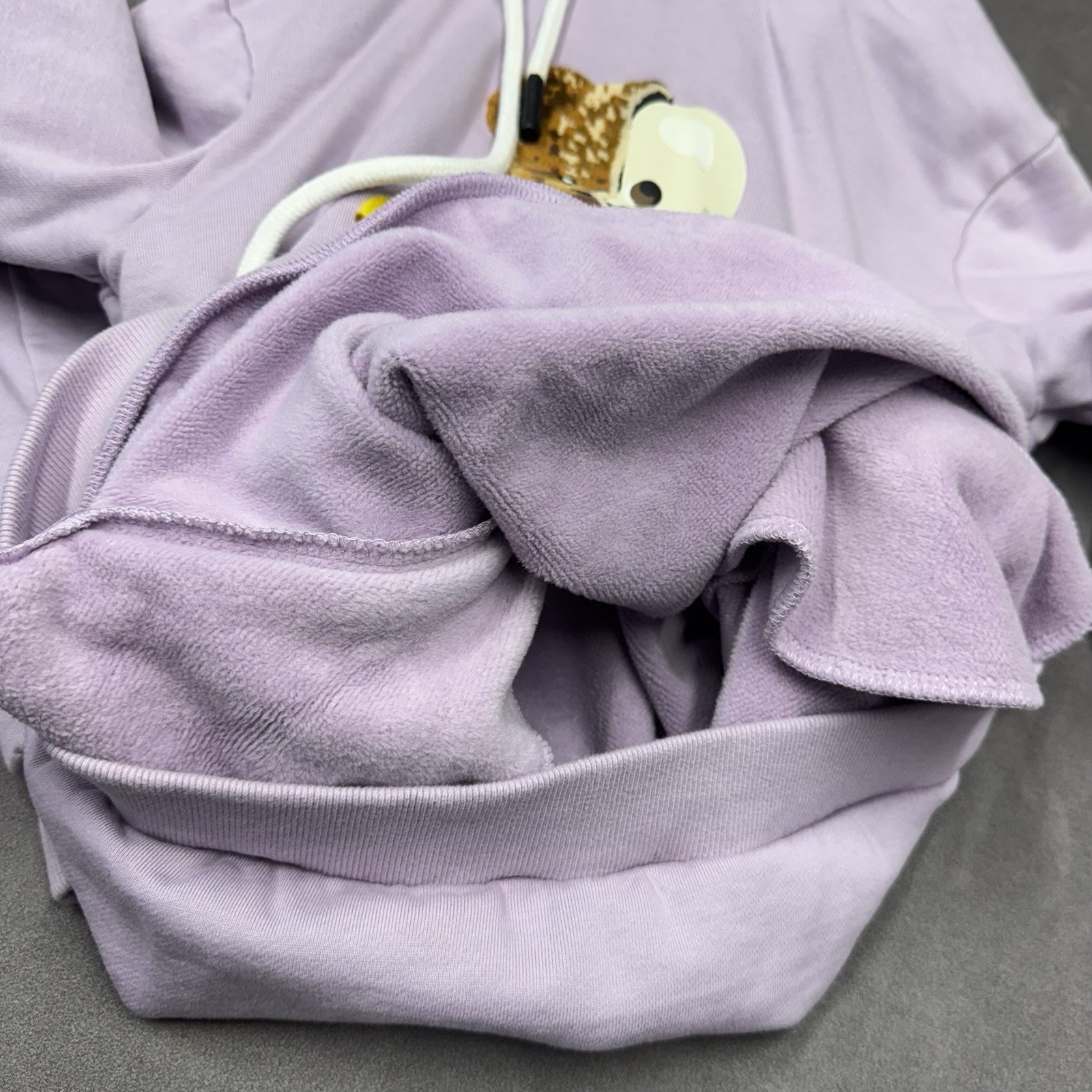 Fifth LOOP Bear Graphic Lavender Pullover Hoodie … - image 10