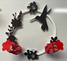 Hummingbird Window Feeder Poly Glass Drip Free Bee Proof USA Made Mount Cups