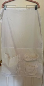 White Polyester and Cotton Three Pocket Bedside Organizer 