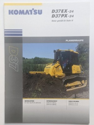 KOMATSU D37EX-24 D37PX-24 Planierraupe Prospekt 01/2019 Baumaschine