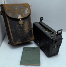 Vintage Cine Kodak Model B 16mm Movie Camera, case, manual