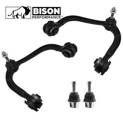 Bison Performance 4pc Front Upper Control Arm and Lower Ball Joint Kit For Ford
