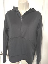 ALL IN MOTION WOMENS SWEAT HOODIE JACKET BLACK