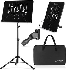 CAHAYA Sheet Music Stand with Carry Bag Notes Books Stand Laptop Stand Tablet...
