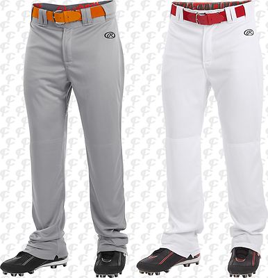 Piped Baseball Trousers Rawlings Launch Series Baseball Pants – Men's Full Length Semi-Relaxed Fit, 100% Polyester, Piped Stripe, Multiple Colors Polyester Stretch Baseball Pants