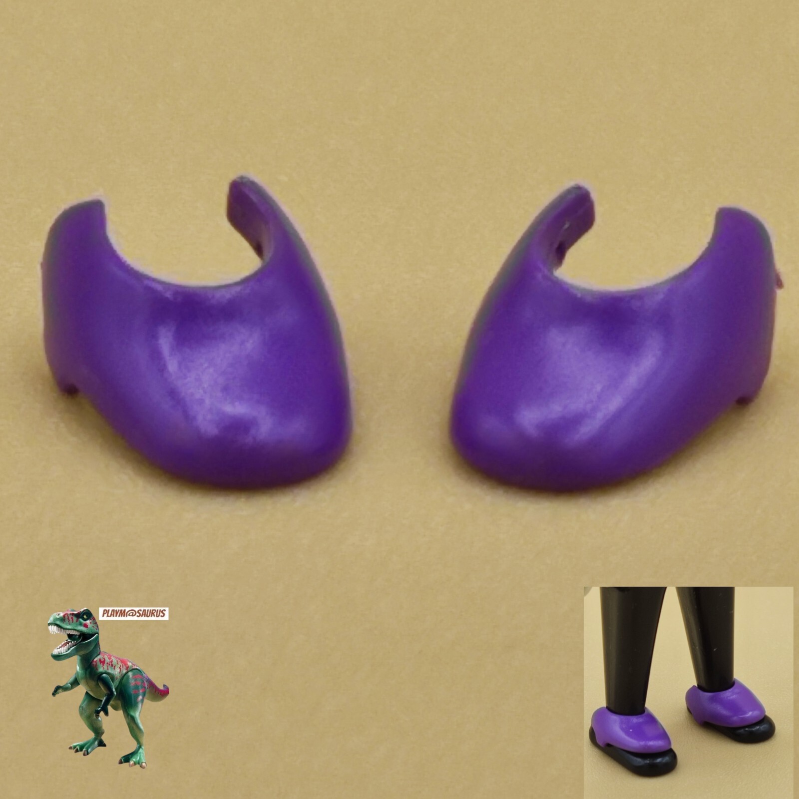 Playmobil cubre zapatos violeta-caballero victoriano-polainas-zapatos elegantes