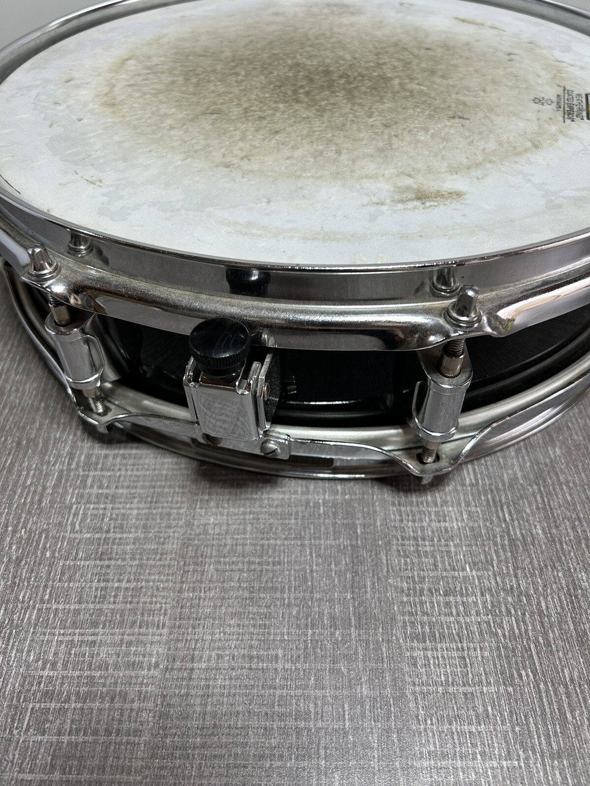 1980's REMO MASTER TOUCH 13" X 4” 8 LUG SNARE DRUM in BLACK With Case