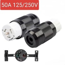 Generator Connector 50A 125/250V, NEMA SS2-50R Female Locking Power Cord Plug US