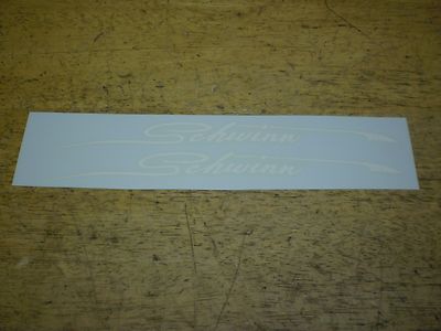 Schwinn Approved White Feather Script Jaguar & 26'' Bicycle Decal Set