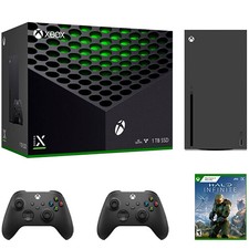 Xbox Series X 1TB SSD Console + Extra Xbox Wireless Controller + Halo Infinite