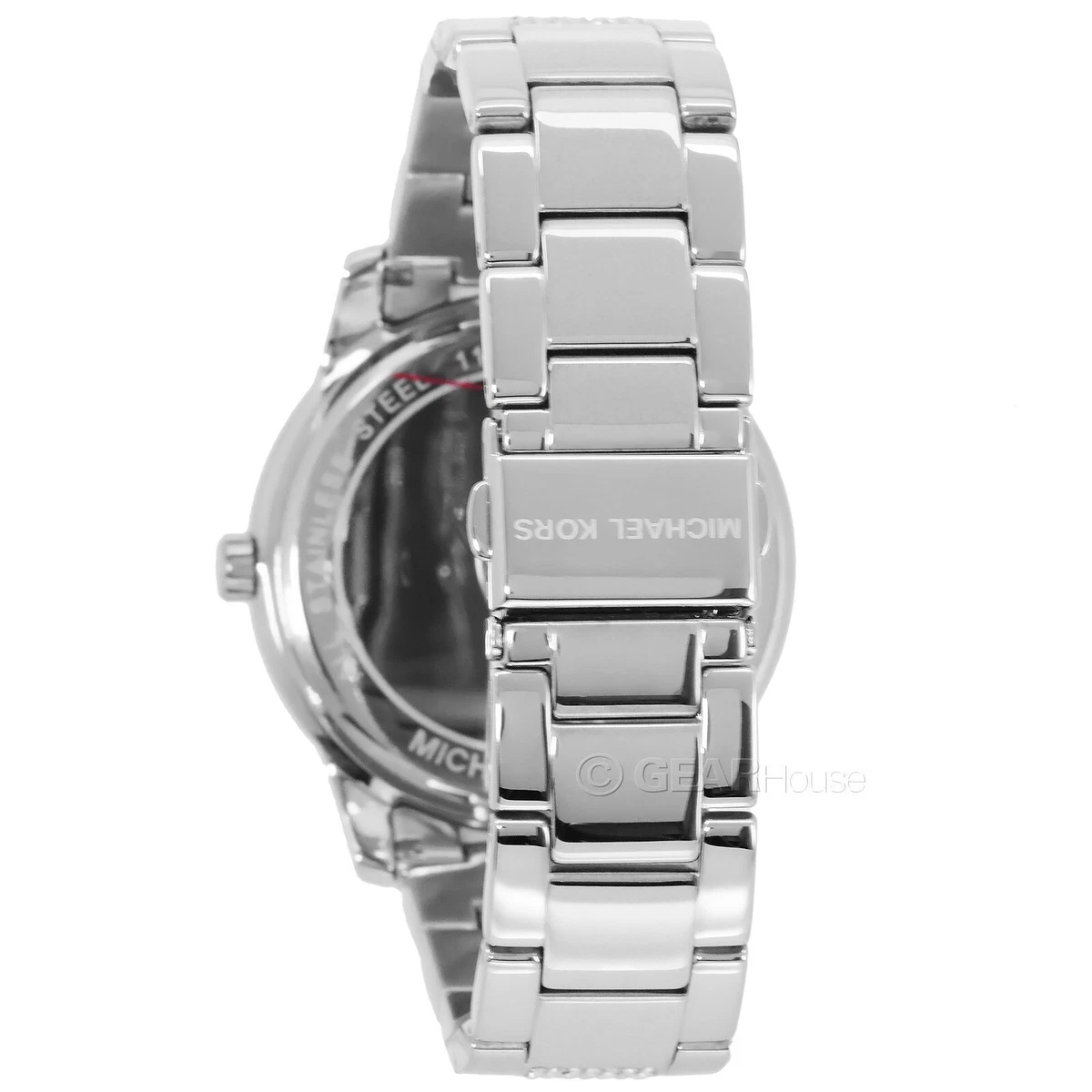 Michael Kors Tibby Womens Pave Glitz Watch, White Dial, Stainless 