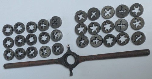 Card No. 9 Machinist Fixed Handle for 2 in OD Round Dies 26 in Long and 31 dies