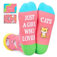sockfun Funny Cat Mom Gifts for Women Cat Gifts Cat Lover Gifts Fun Cat Socks...