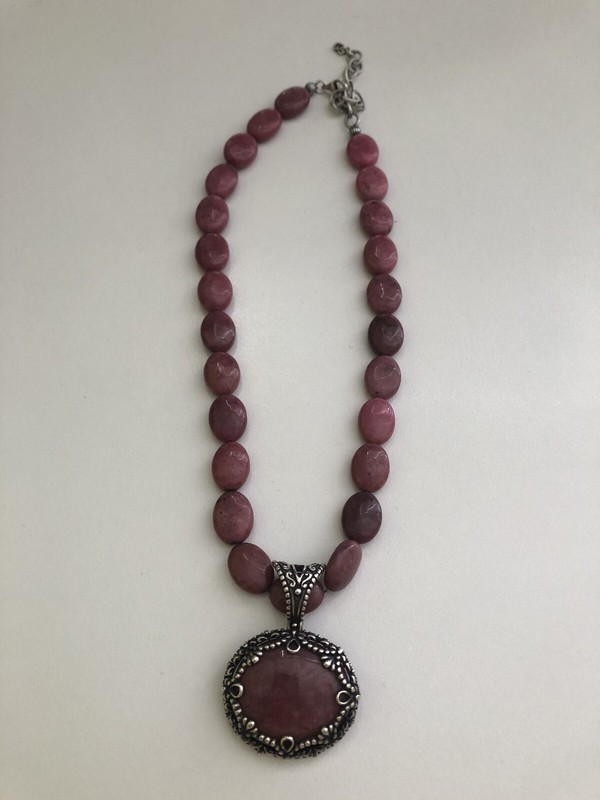 carolyn pollack necklace Rhodonite