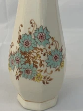 8" Vintage Flower Vase Made For FTD 1983 Made In Portugal Blue Yellow Fast Ship