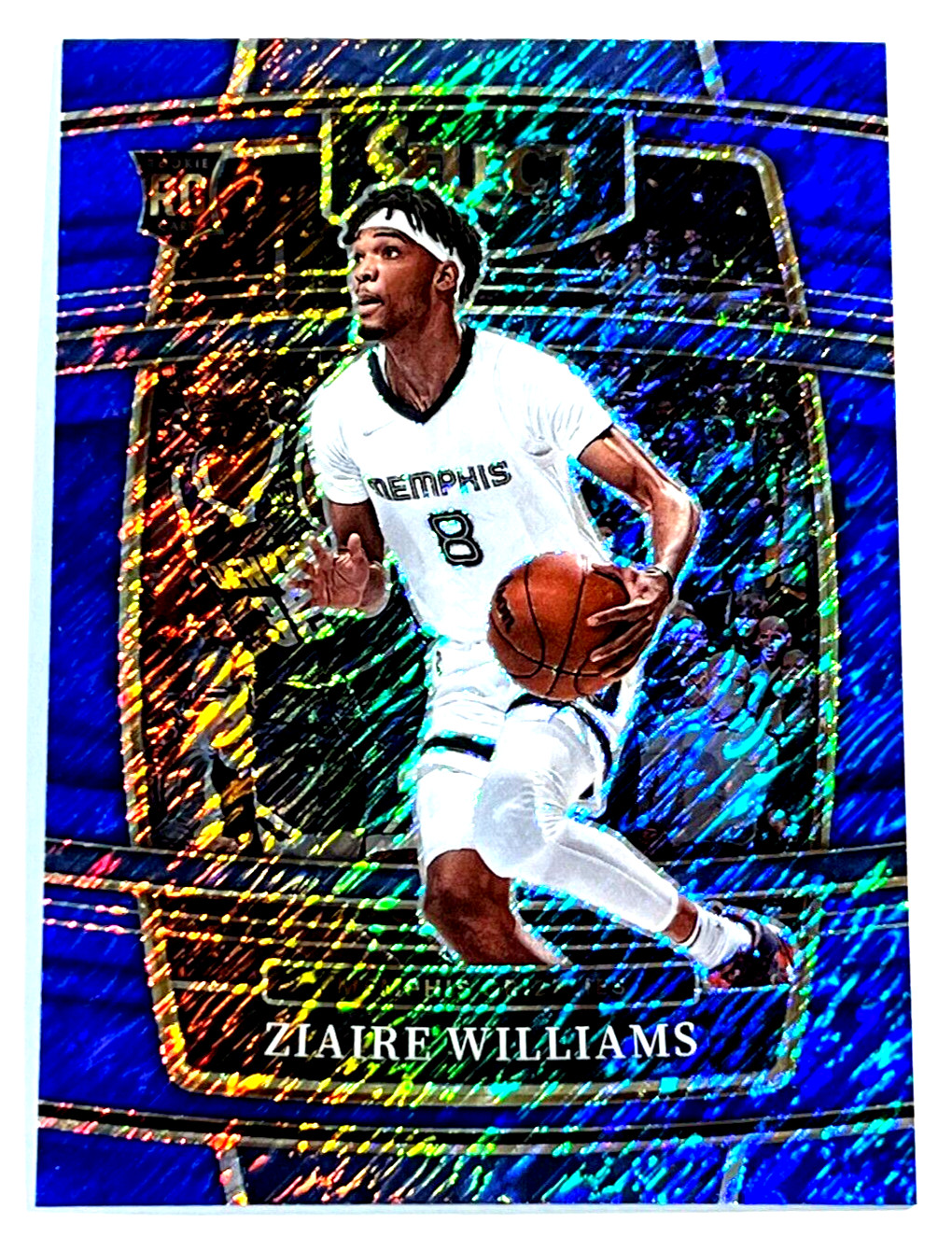 2021-22 Panini Select Basketball #86 Ziaire Williams RC Rookie Blue Shimmer