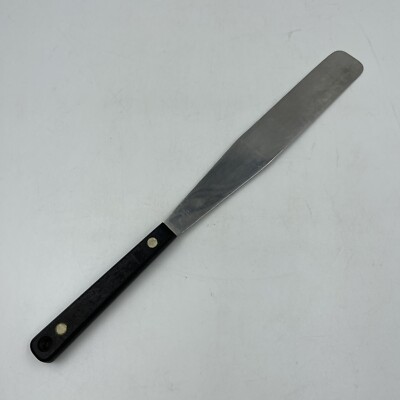 Vintage Flint Arrowhead Cake Icing Spatula Stainless Steel Black Handle USA