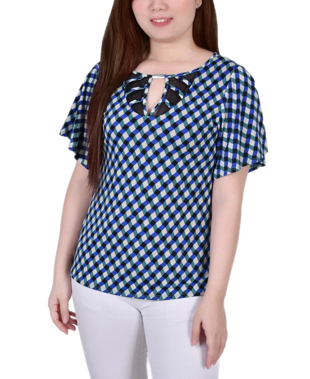 Checked Petites Tops for Women