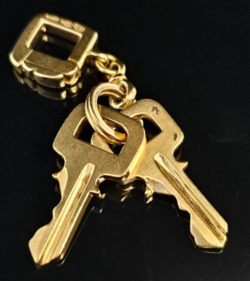 Louis Vuitton 18k Yellow Gold ~Lockit Key Keys Charm Pendant
