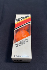 Vintage Wilson K 28 3 Golf Balls Optic Orange New In Box