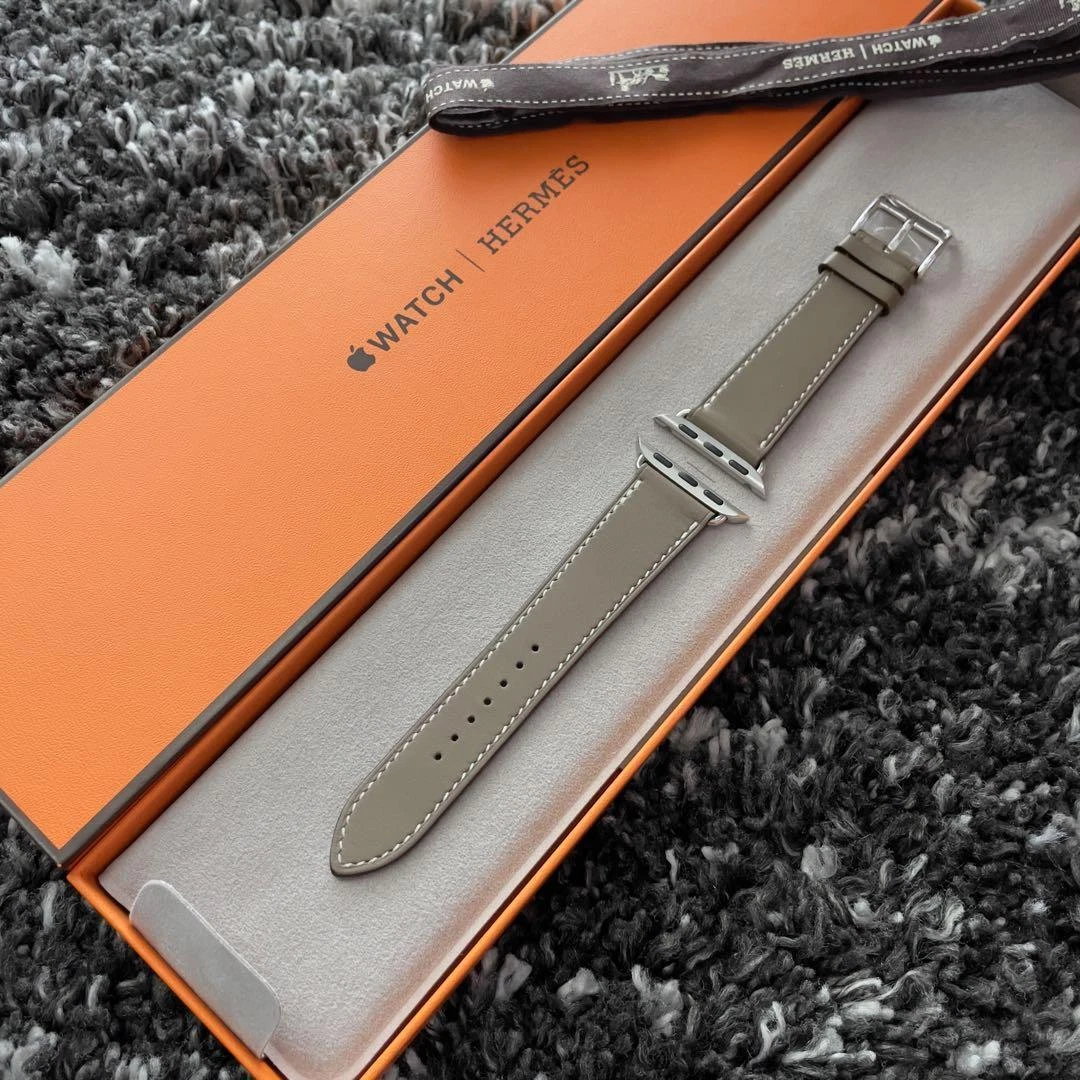 Apple Watch Hermes Leather Band 38 40 41mm Etoup Used Japan Fedex