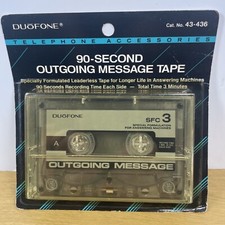 Duofone 90 Second Outgoing Message Tape In Package Radio Shack