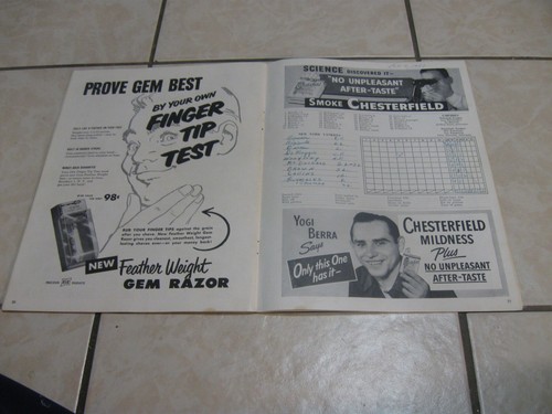 1951 VINTAGE WORLD SERIES PROGRAM NY GIANTS vs NEW YORK YANKEES JOE DiMAGGIO SIG - Picture 4 of 6