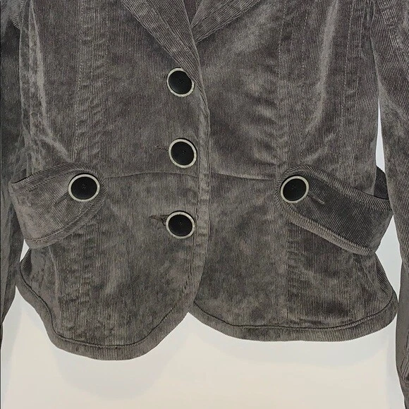 Blazer de veludo cinza Live a Little - Imagem 3 de 4