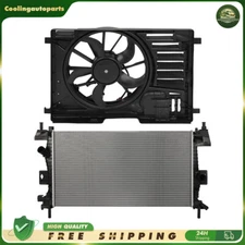 Radiator Aluminum & Radiator Cooling Fan Assembly For 2013-2017 Ford Focus