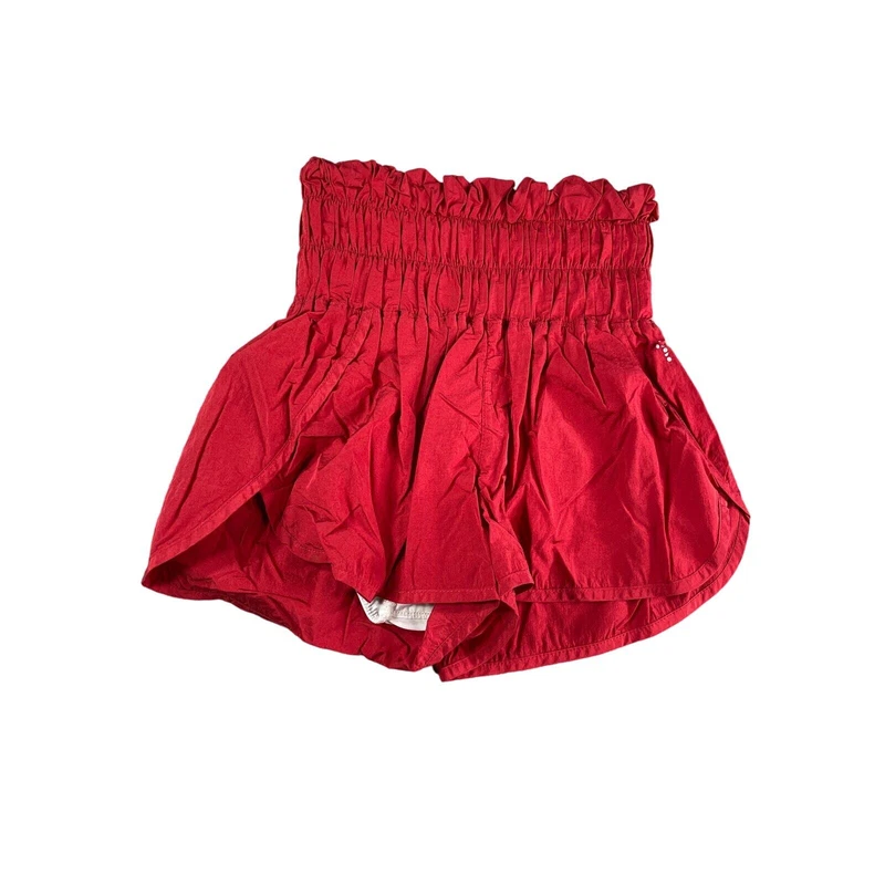 free-people-movement the way home active smocked high waist shorts