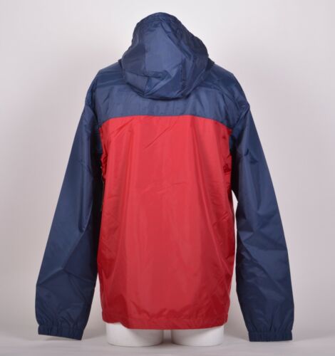 NUEVO CON ETIQUETAS VANS MN CHAQUETA A RAYAS LATERALES $70 L Rojo/Vestido Azul Rompevientos - Imagen 2 de 7