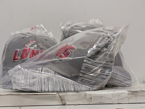 New Mexico Lobos Hat Baseball Dad Snapback BallCap Gray Red Logo OSFM - Picture 4 of 8