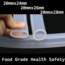 Food Grade Silicone Tube High Temp Tubing Clear Soft Flexible Hose ID 20mm