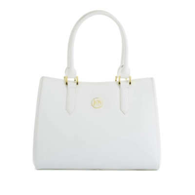 Joy Mangano E*Lite Travel Collection leather satchel-White