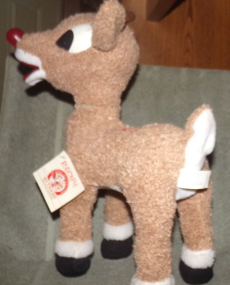 Rudolph the Red Nosed Reindeer Plush Figure Sings & Nose Lights Up
