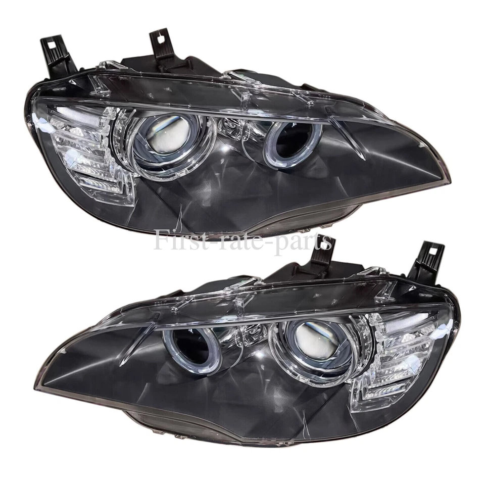 Par de faros proyectores L+R HID/Xenón con AFS para BMW X6 E71 2011-2014 Foto 3 de 4
