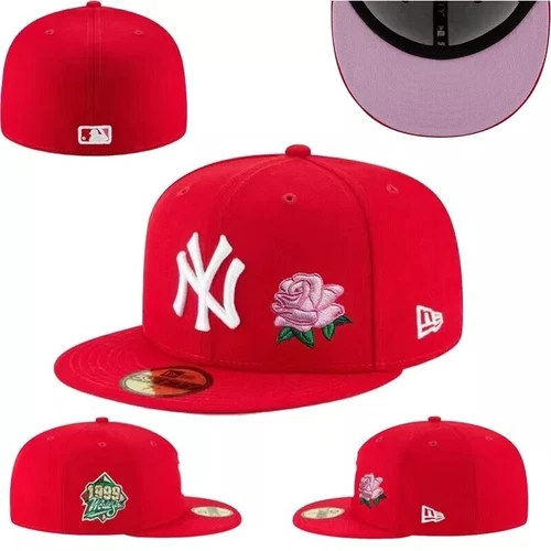 Mens New York Yankees Embroidery Era Hat Baseball Cap Flat edge Hats - Bild 31 von 34